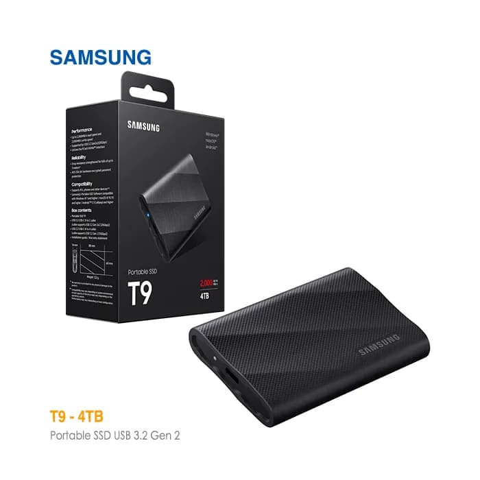 حافظه اس اس دی اکسترنال 4 ترابایت سامسونگ T9 USB3.2 — تصویر ۴