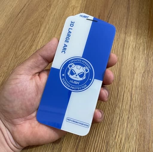 گلس بدون حاشیه Iphone 15promax گلس برند KUSA ایفون iphone 15 promax گلس Iphone 15pro max آیفون 15 پرومکس — تصویر ۲