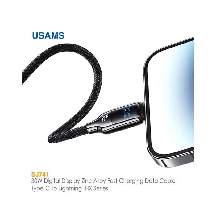 کابل فست شارژ 30 وات Type-C به Lightning یوسمز US-SJ741 — تصویر ۲