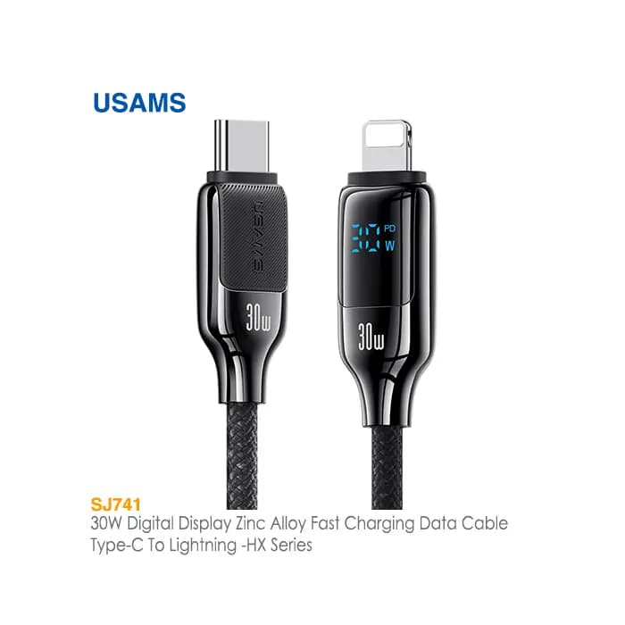 کابل فست شارژ 30 وات Type-C به Lightning یوسمز US-SJ741 — تصویر ۴