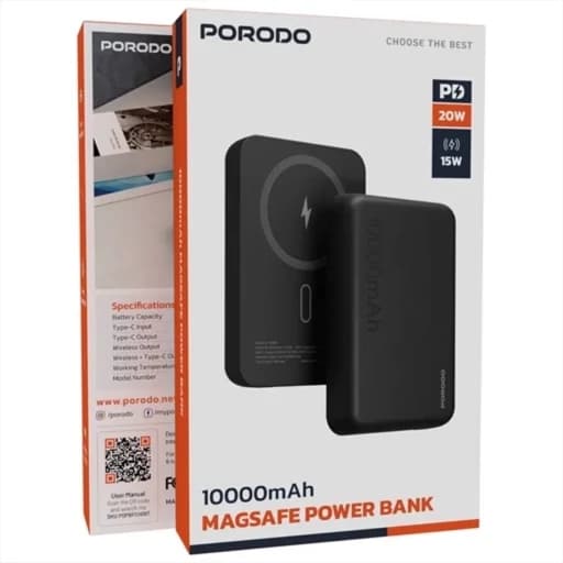 پاور بانک Porodo 10000mAh MagSafe PD 20W پاور بانک 10 هزار پرودو مگ سیف — تصویر ۸