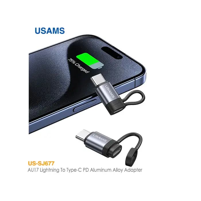 تبدیل کابل لایتنینگ به تایپ C یوسمز US-SJ677 — تصویر ۵