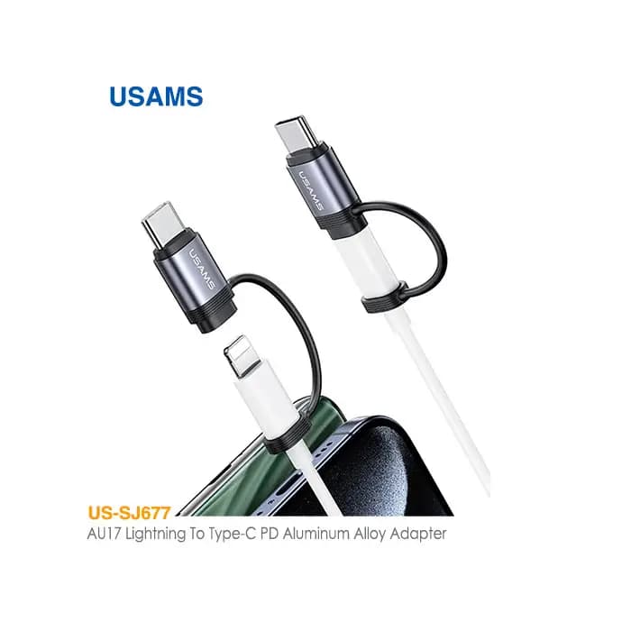 تبدیل کابل لایتنینگ به تایپ C یوسمز US-SJ677 — تصویر ۴