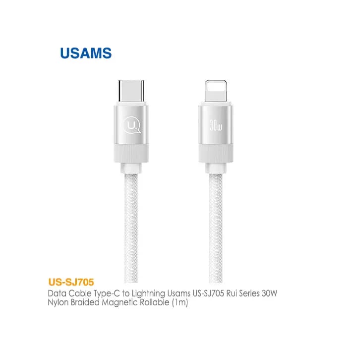 کابل فست شارژ مگنتی تایپ C به لایتنینگ یوسمز US-SJ705 — تصویر ۳