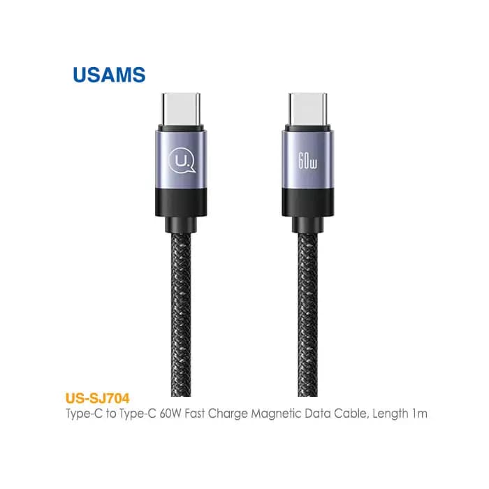 کابل فست شارژ مگنتی Type-C به Type-C یوسمز US-SJ704 — تصویر ۳