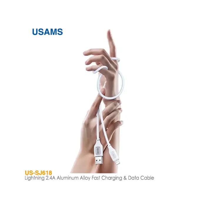 کابل شارژ لایتنینگ 2.4 آمپر یوسمز US-SJ618 — تصویر ۳