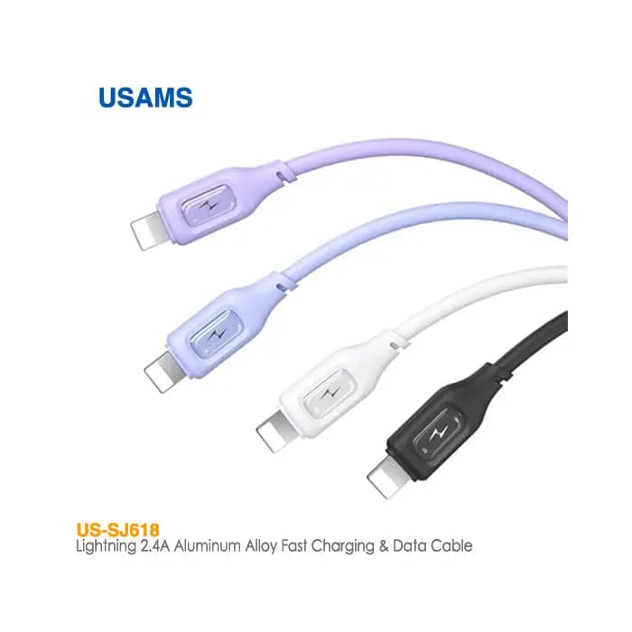 کابل شارژ لایتنینگ 2.4 آمپر یوسمز US-SJ618