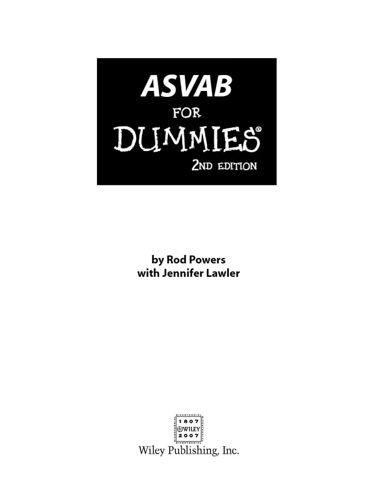 کتاب آزمون ASVAB به زبان ساده اثر منابع آموزشی ASVAB for Dummies انگلیسی PDF