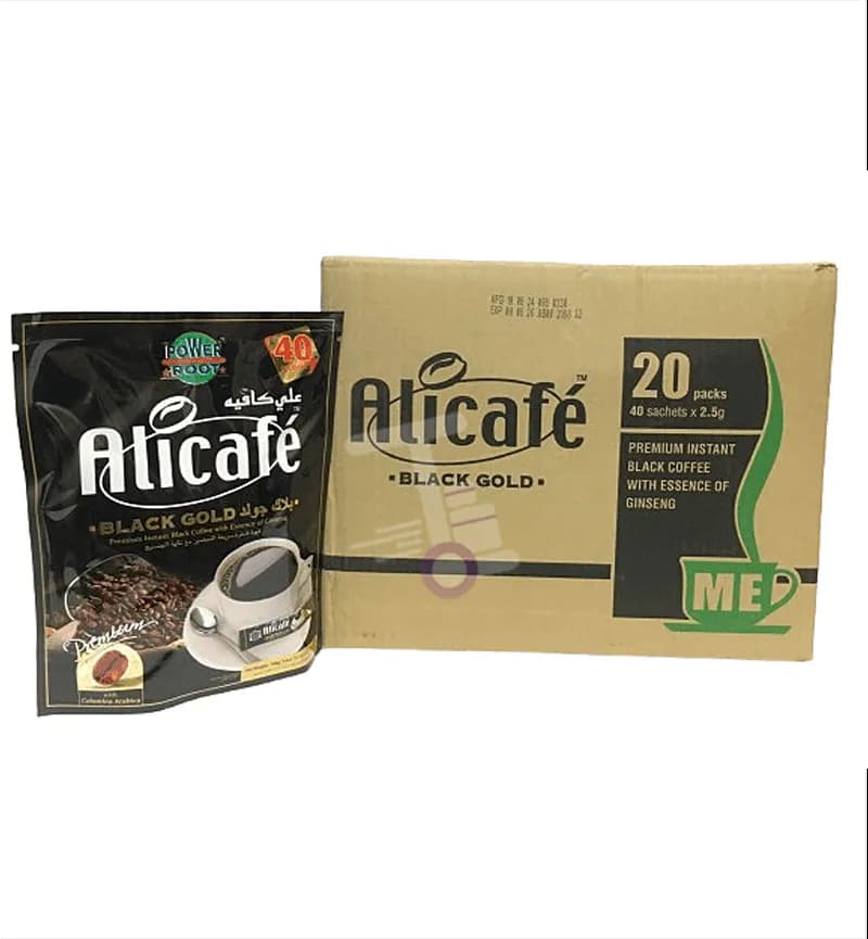 قهوه فوری علی کافه بلک گلد اصل ALicafe بسته 40 عددی