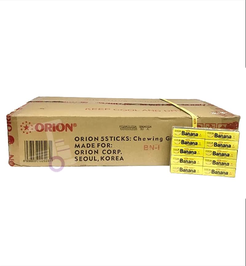 آدامس موزی اوریون ORION اصل بسته 20 عددی — تصویر ۲
