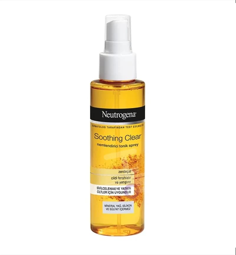 اسپری تونر مرطوب کننده زردچوبه نوتروژنیا soothing clear