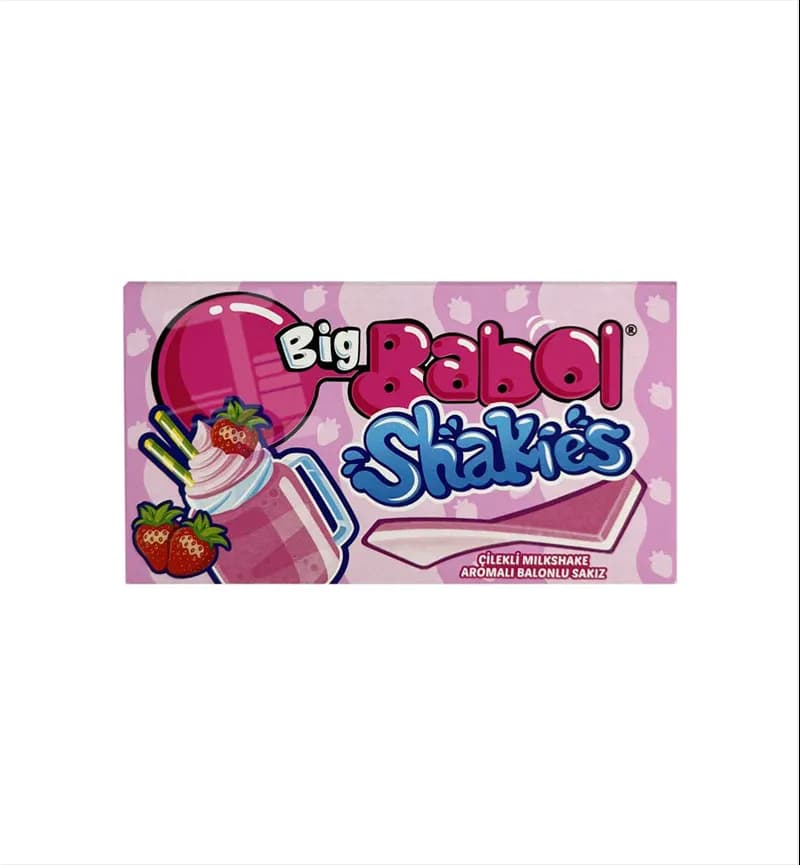 آدامس بابل شیکیز Babol Shakies طعم توت فرنگی — تصویر ۲