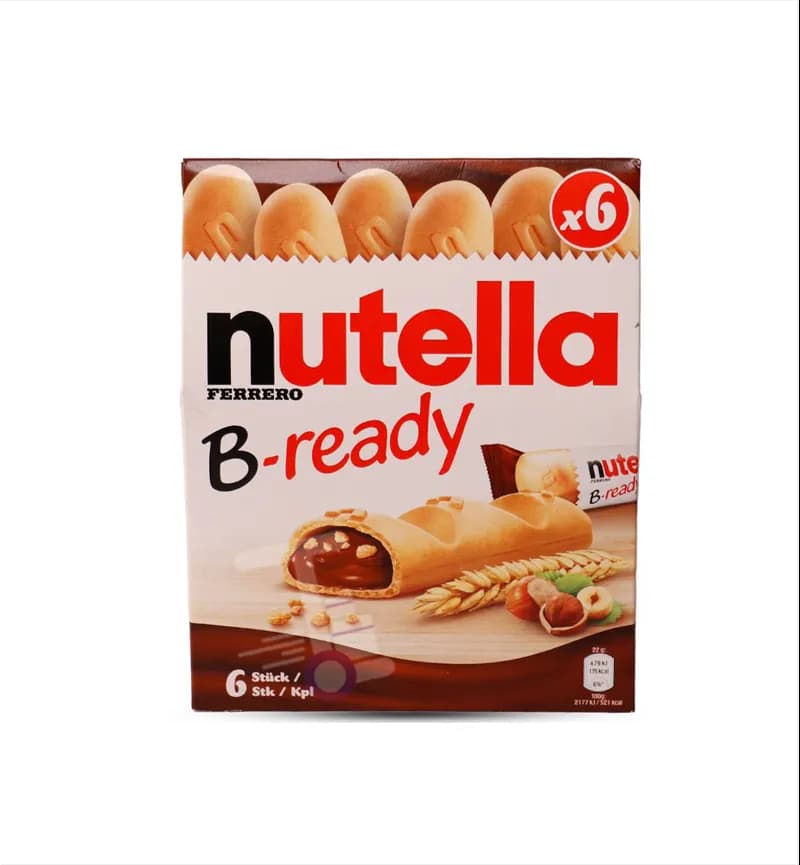 بیسکویت شکلات نوتلا Nutella مدل بی ردی B-Ready بسته 6 عددی — تصویر ۲