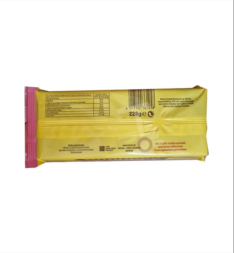 بیسکویت توت فرنگی لایبنیز Leibniz بسته 228 گرمی — تصویر ۲