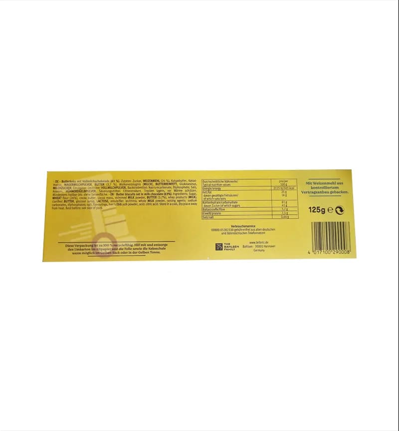 بیسکویت شکلاتی لایبنیز Leibniz بسته 125 گرمی — تصویر ۴