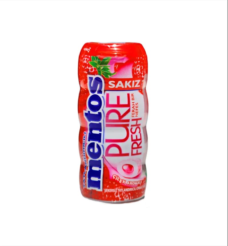 آدامس توت فرنگی منتوس Mentos بسته 30 گرمی — تصویر ۲