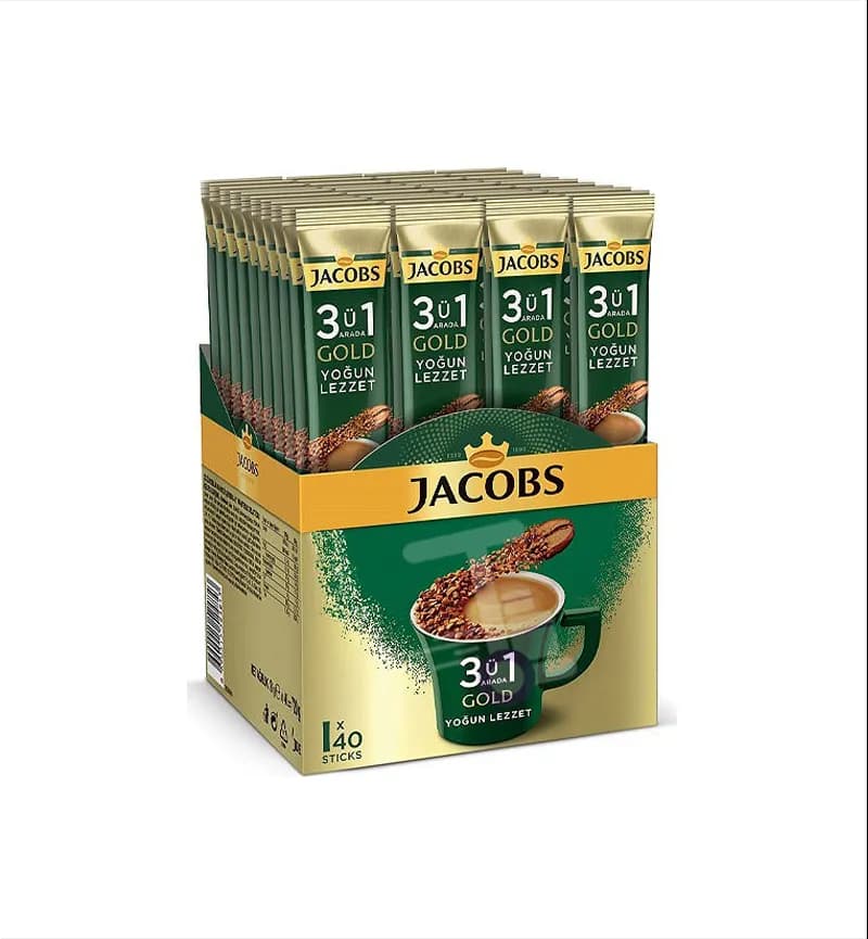 قهوه فوری 3 در 1 جاکوبز (Jacobs) مدل Yogun Lezzet بسته 40 عددی — تصویر ۲
