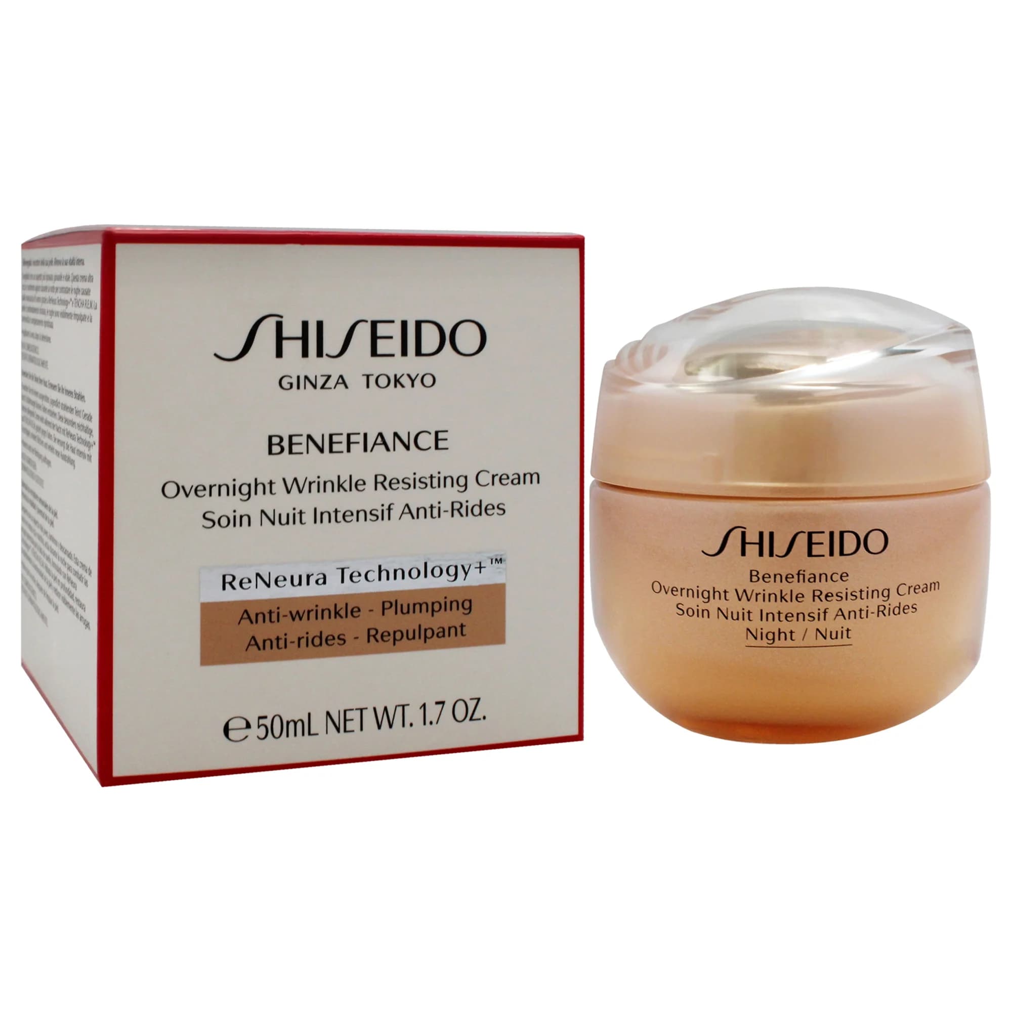 Shiseido Benefiance Overnight Wrinkle Resisting Cream Nuit 50ML — تصویر ۲