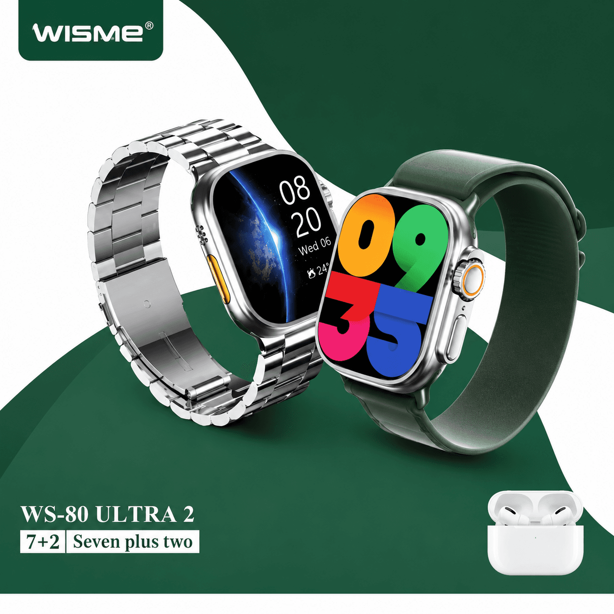 ساعت هوشمند ویسمی مدل WS80 Ultra2 با نمایشگر AMOLED و بدنه آلومینیومی — تصویر ۴