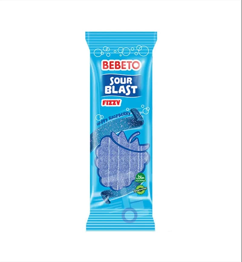 پاستیل نواری Sour Blast ببتو Bebeto طعم تمشک 180 گرم