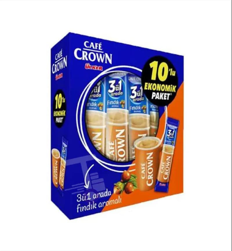 کافی میکس فندقی کافه کرون Cafe Crown بسته 10 عددی