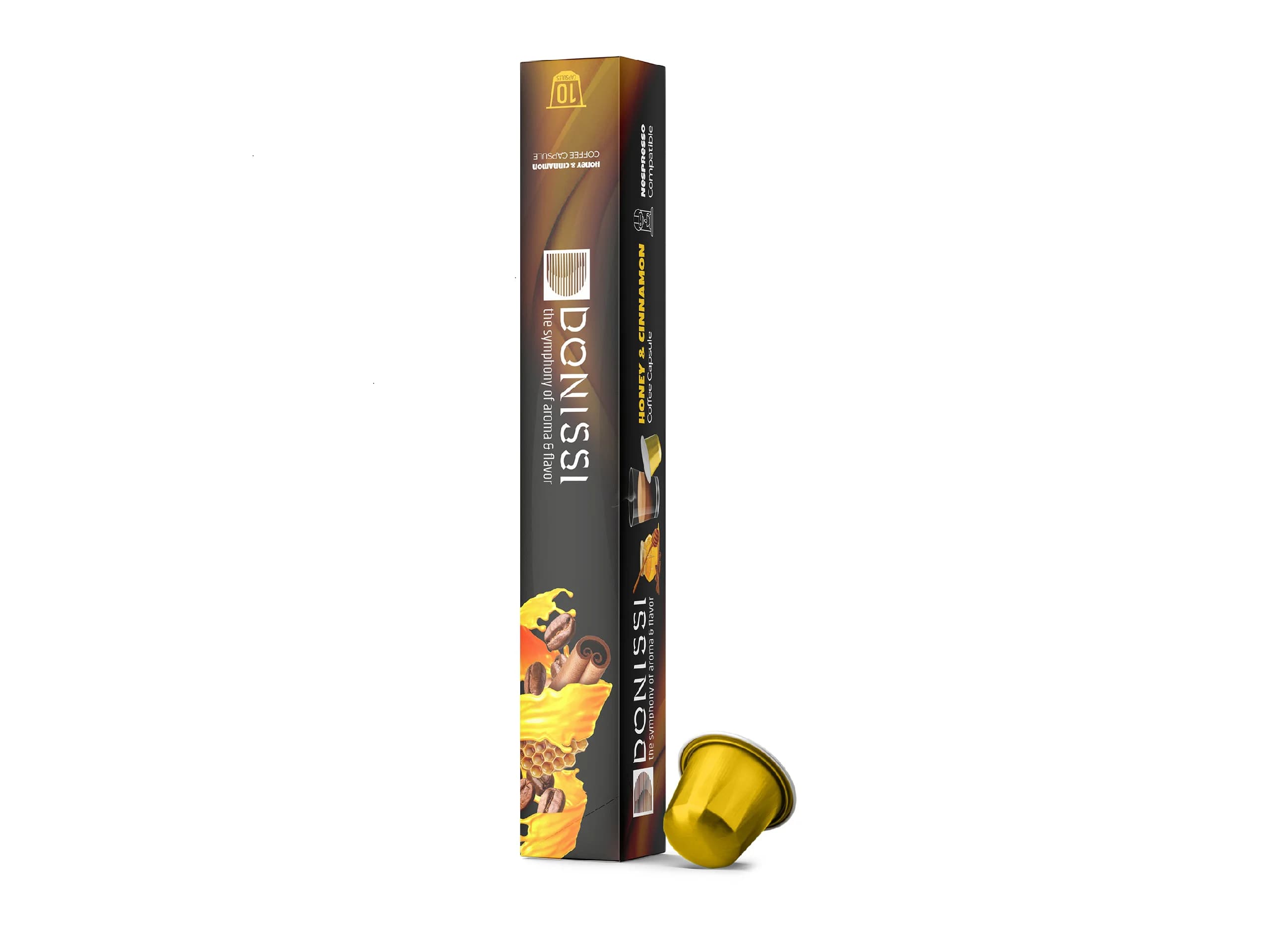کپسول قهوه با طعم عسل و دارچین دونیسی – 60 گرم (بسته 10 عددی)