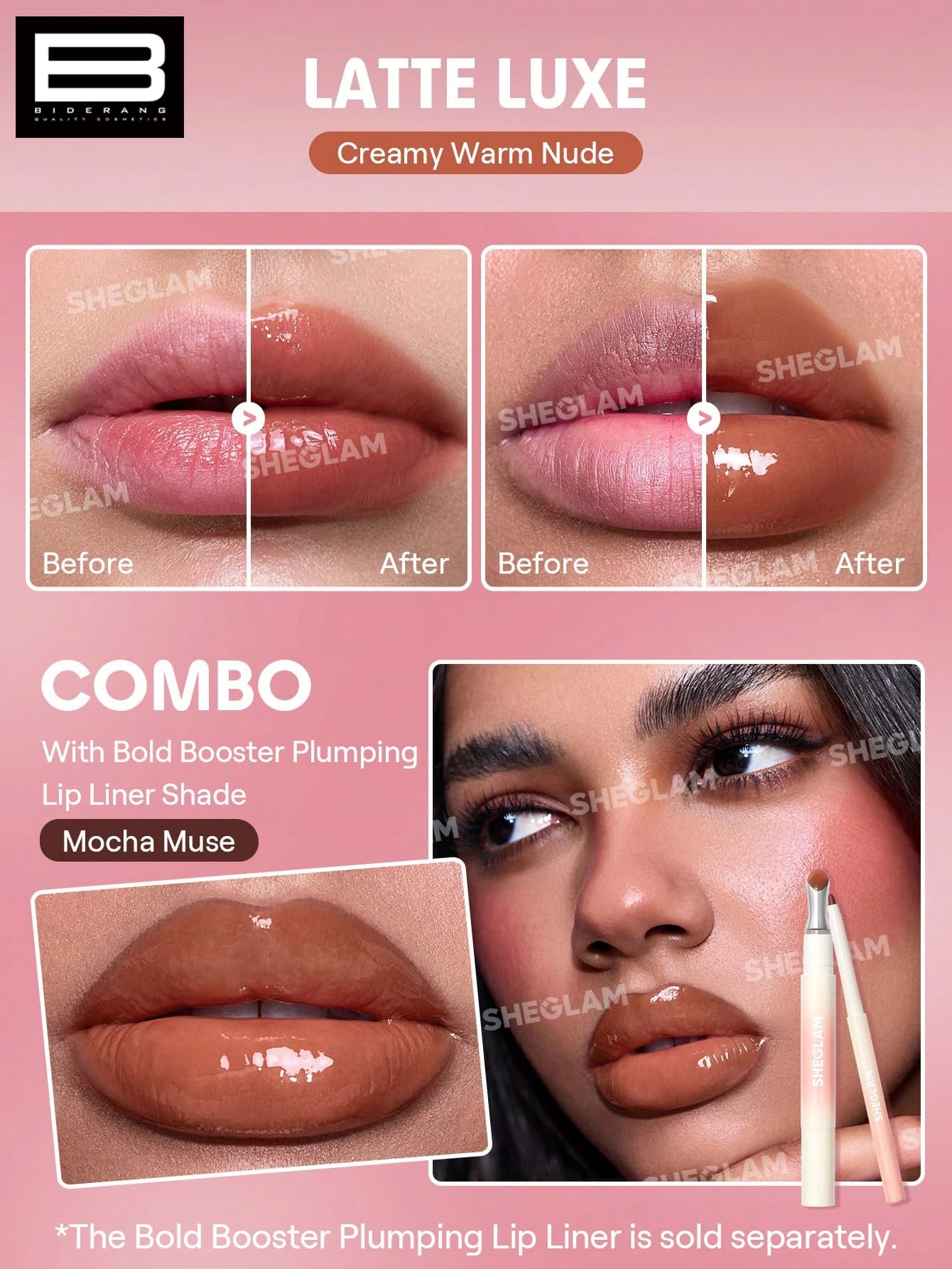 لیپ پلامپر حجم دهنده شیگلم مدل Bold Booster Lip Plumper — تصویر ۵