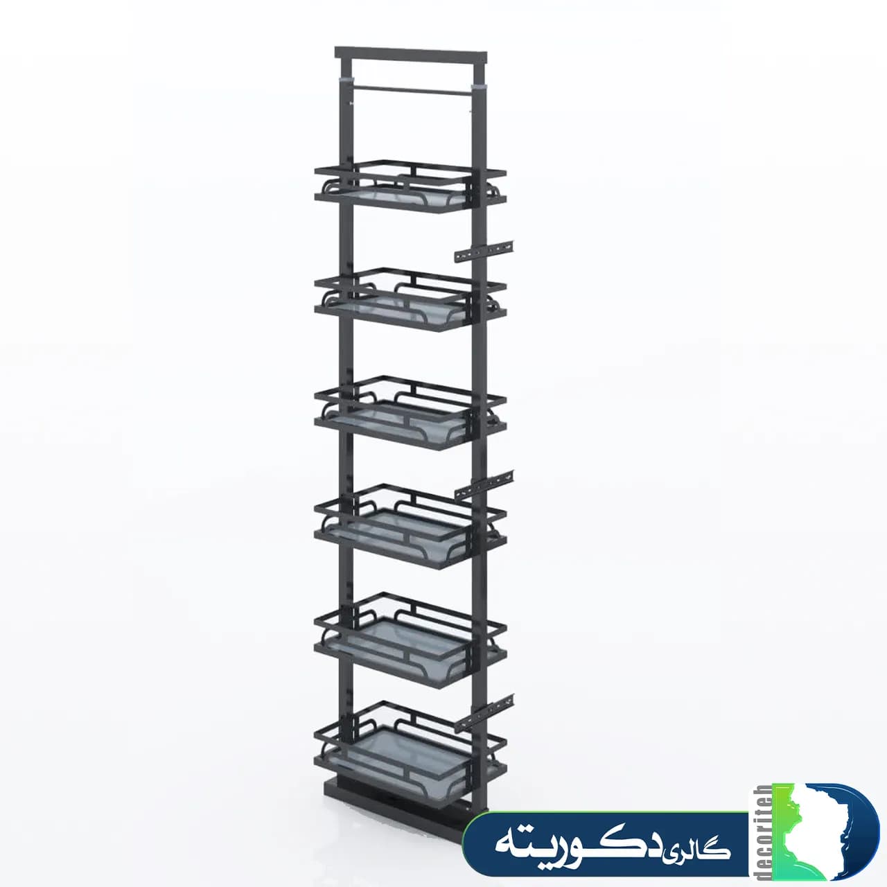 سبد سوپر وسط کف چوب با ریل آرام بند برند آخیز