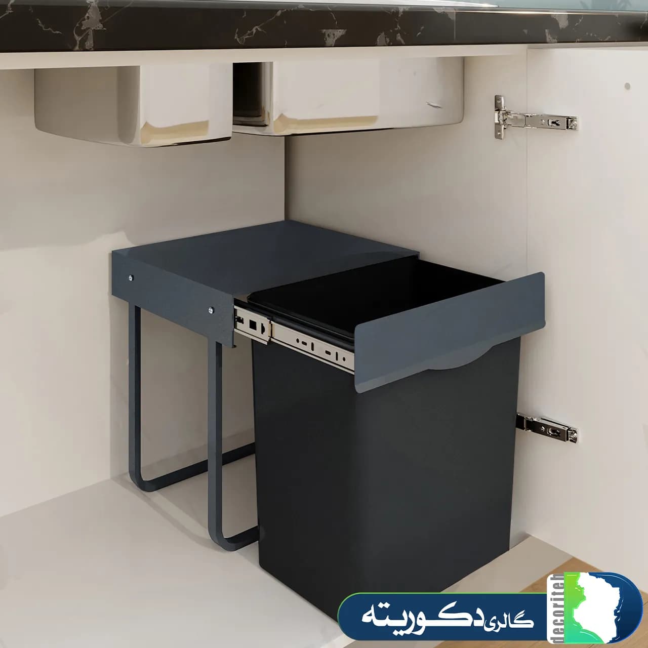 سطل زباله دو مخزن 40 لیتری کد 2122آخیز — تصویر ۴