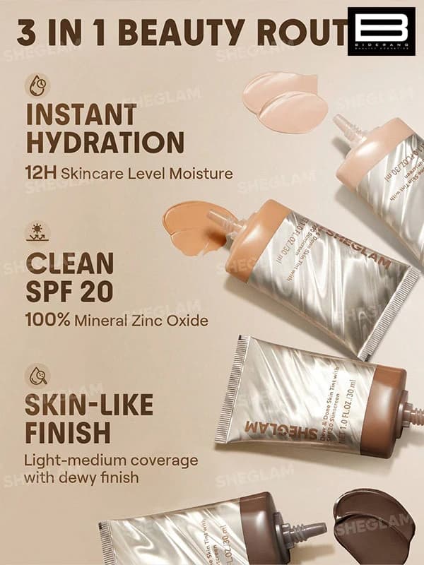 تینت صورت شیگلم مدل DEW & DONE با SPF 20 حجم 30ml — تصویر ۱۲