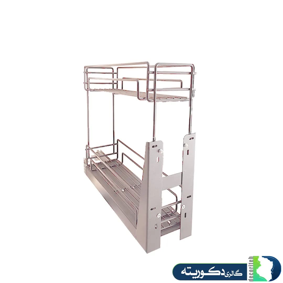 سبد کف ریل دوطبقه با ریل سه تکه نوین