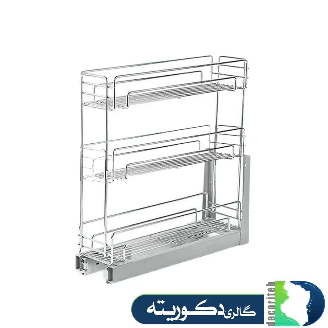 سبد کف ریل سه طبقه با ریل سه تکه نوین