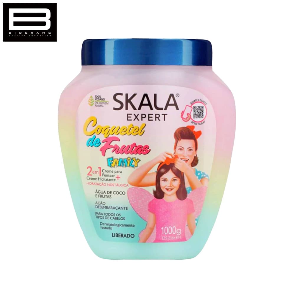 ماسک مو کوکتل میوه اسکالا مدل Fruit Cocktail 2 in 1 وزن 1000gr