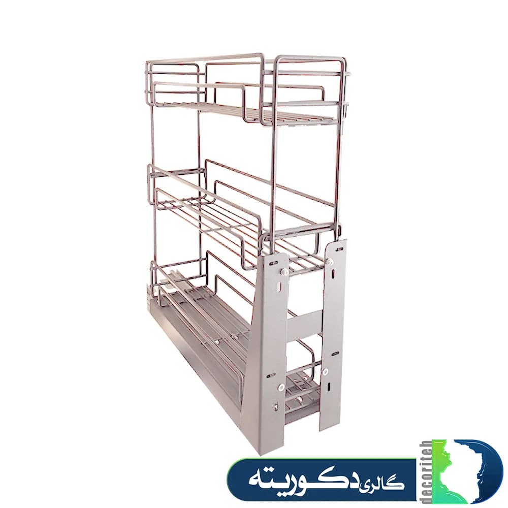 سبد کف ریل سه طبقه با ریل تاندم فراسازان — تصویر ۲