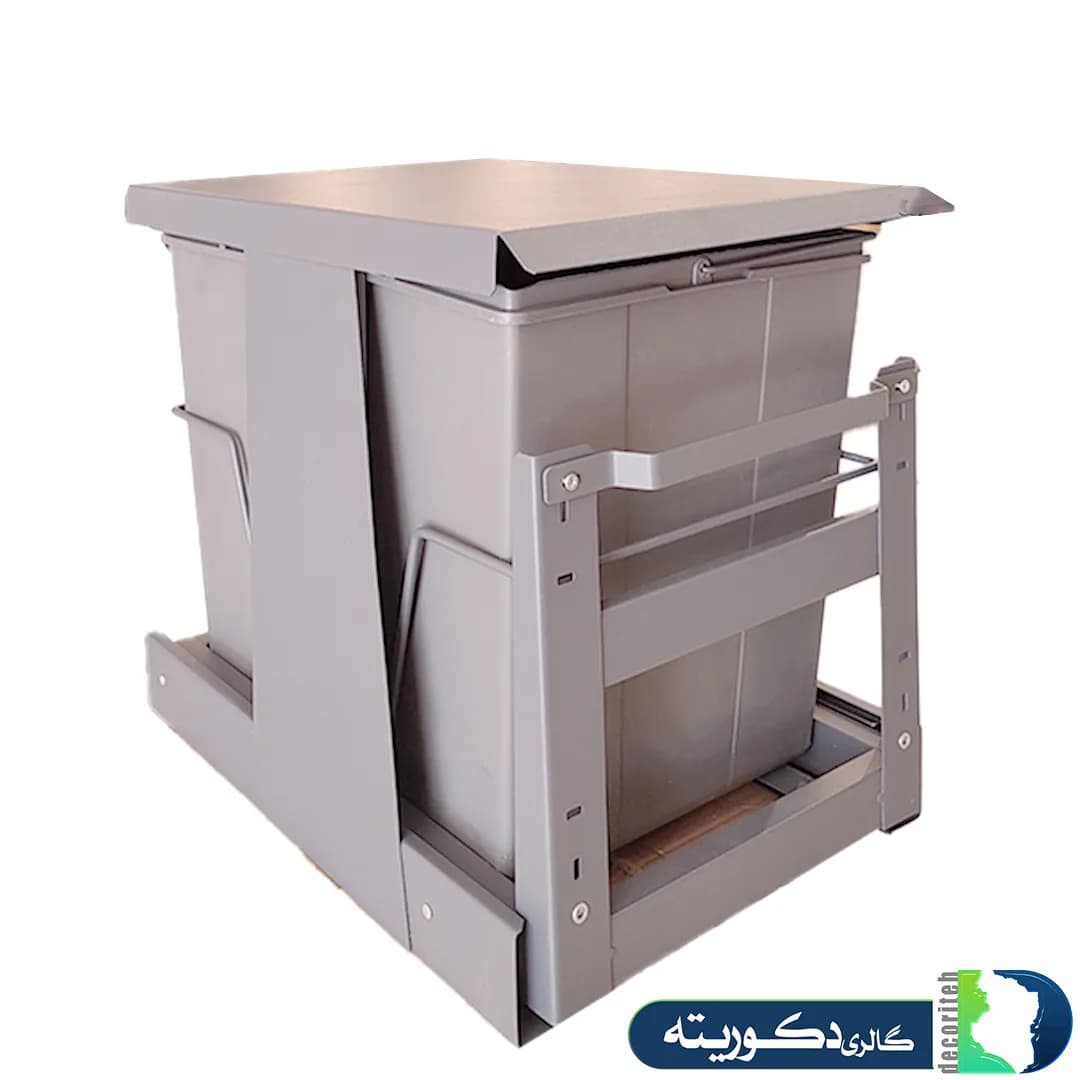 سطل زباله دو مخزن 34 لیتری نصب فراسازان