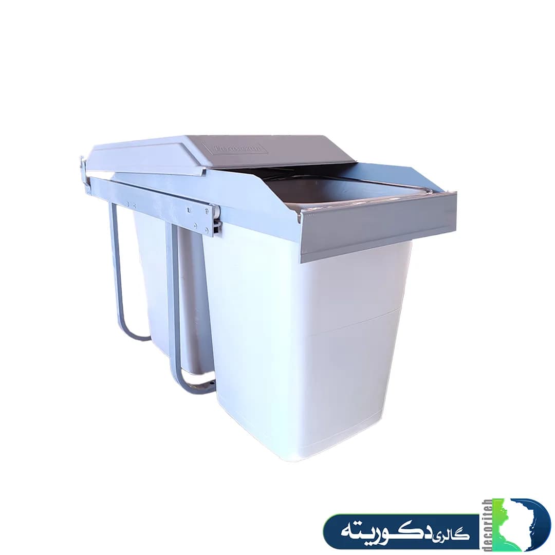 سطل زباله دومخزن 24لیتری 1502 فراسازان — تصویر ۲