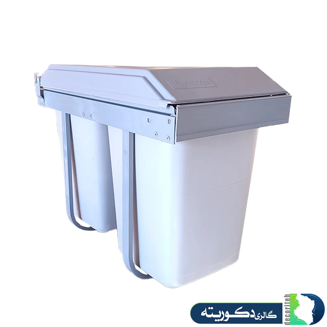 سطل زباله دومخزن 24لیتری 1502 فراسازان