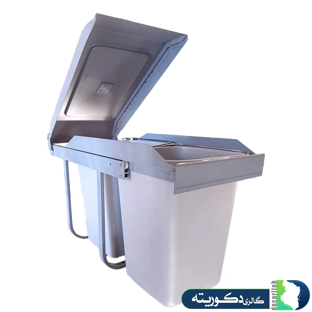سطل زباله دومخزن 24لیتری 1502 فراسازان — تصویر ۳