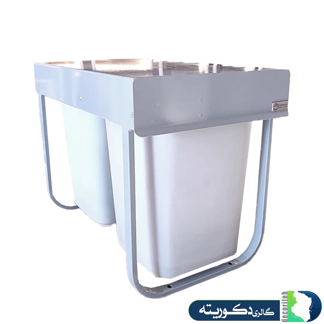سطل زباله دومخزن 24لیتری 1503 فراسازان — تصویر ۳