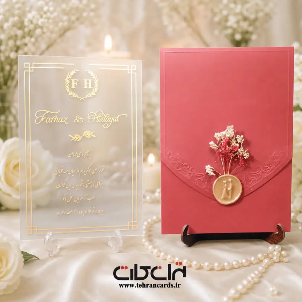 کارت عروسی طلقی مات ضخیم کد 982 — تصویر ۹