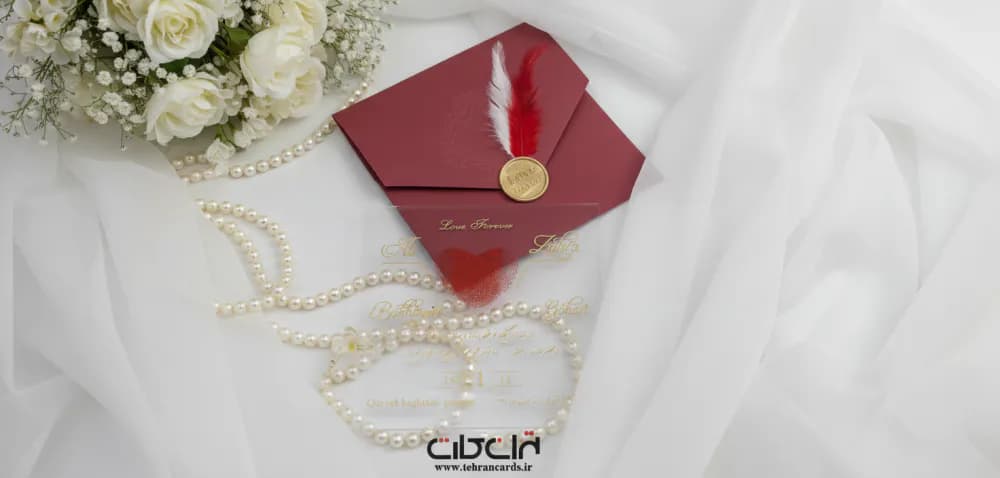 کارت عروسی پلکسی خارجی شفاف مربعی قلب دار کد 655 — تصویر ۹