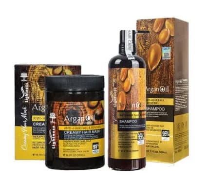 پک تقویت مو لایتنس اصل | مجموعه 2 عددی شامپو تقویت کننده و ماسک مو آرگان ضد ریزش — تصویر ۵