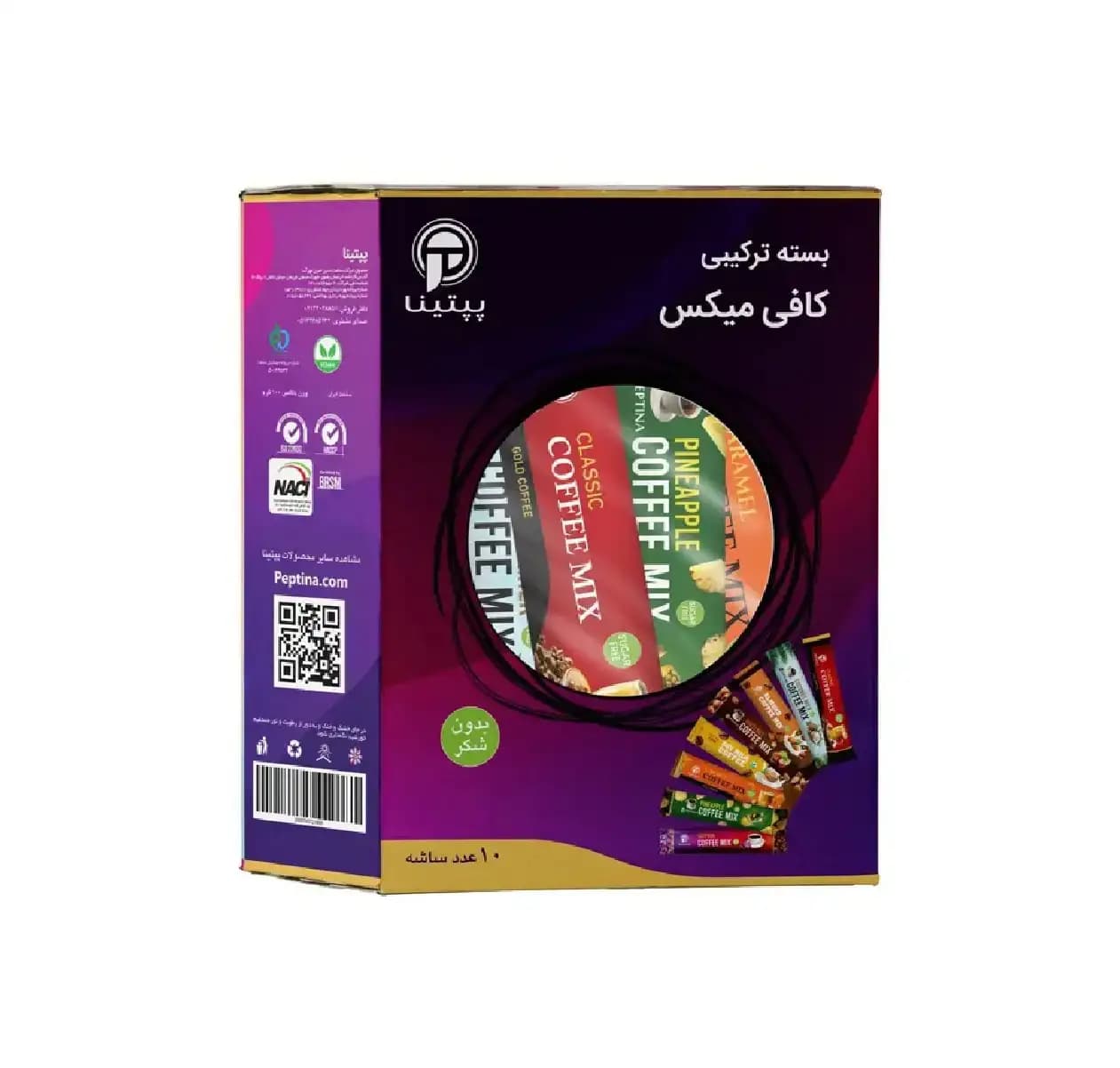 بسته‌ ترکیبی کافی‌ میکس پپتینا – 10ساشه