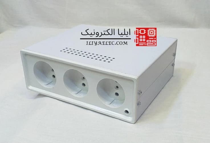 جعبه محافظ ۳ پریز فلزی با پنل پلاستیکی — تصویر ۳