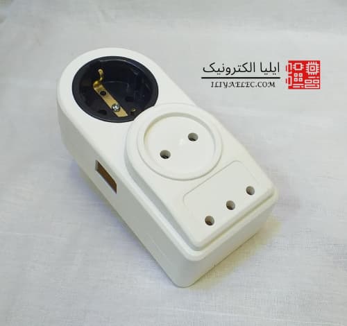 قاب محافظ ۲ پریز ارت دار دو رنگ