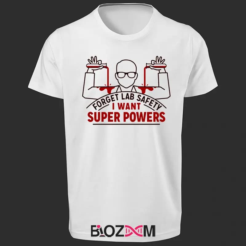 تیشرت طرح I want super powers زیست شناسی – کد 150 — تصویر ۵
