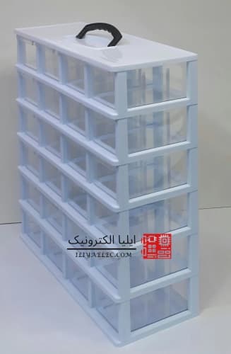 جعبه 24 کشو 6 طبقه دسته دار B6 قناد پلاست — تصویر ۶