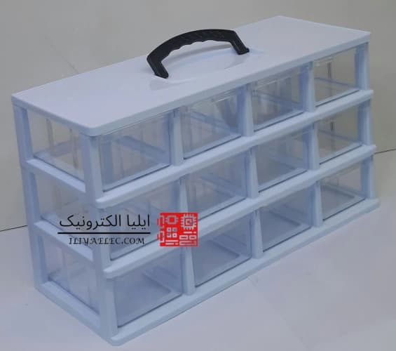 جعبه 12 کشو 3 طبقه دسته دار B3 قناد پلاست