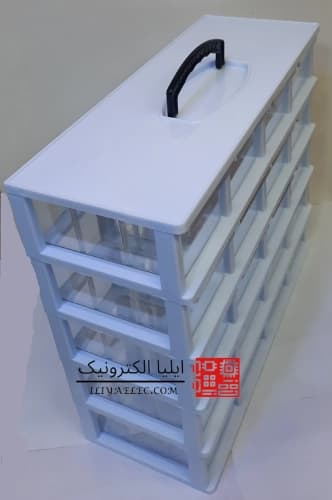 جعبه 20 کشو 5 طبقه دسته دار B5 قناد پلاست — تصویر ۲