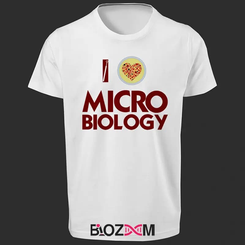 تیشرت طرح I Love Microbiology زیست شناسی – کد 134 — تصویر ۵